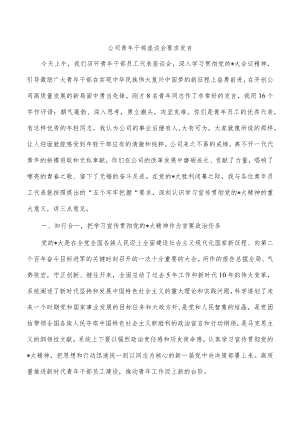 公司青年干部座谈会要求发言.docx