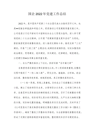 国企公司2022年度党建工作总结.docx