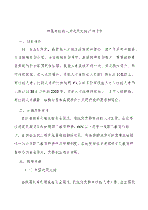 加强高技能人才政策支持行动计划.docx