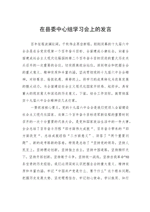在县委中心组学习会上的发言.docx