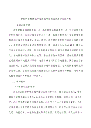 加快新型智慧城市海绵城市监测试点建设实施方案.docx