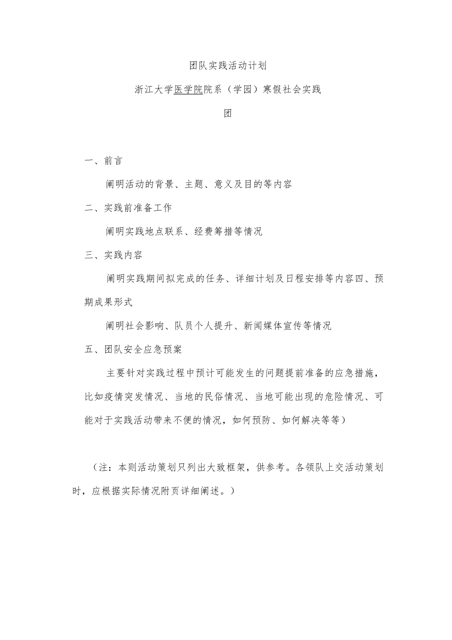团队实践活动计划.docx_第1页