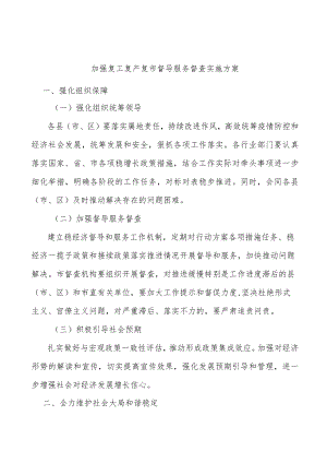 加强复工复产复市督导服务督查实施方案.docx