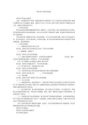 国有资产管理自查报告.docx