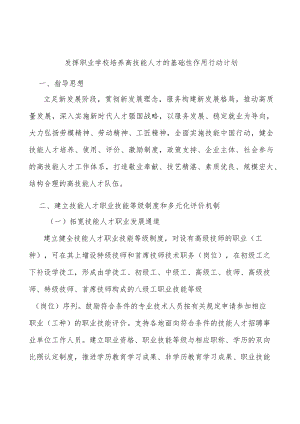 发挥职业学校培养高技能人才的基础性作用行动计划.docx