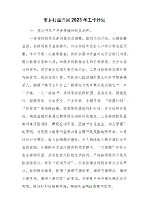 市乡村振兴局2023年工作计划.docx