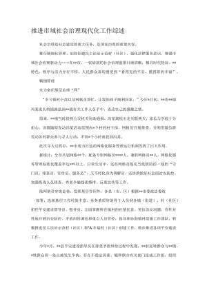 推进市域社会治理现代化工作综述.docx