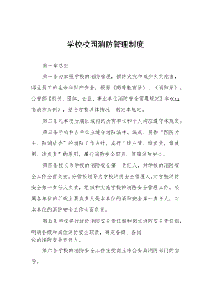 学校校园消防管理制度.docx