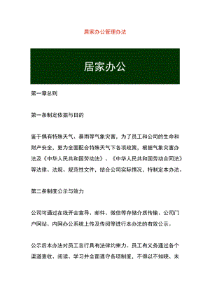 居家办公管理办法.docx