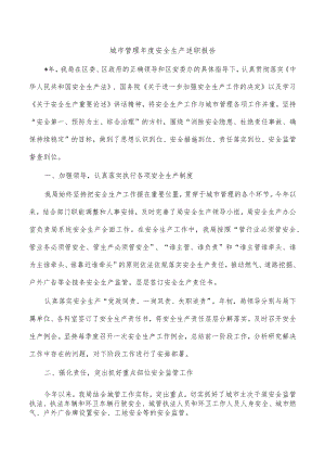 城市管理年度安全生产述职报告.docx