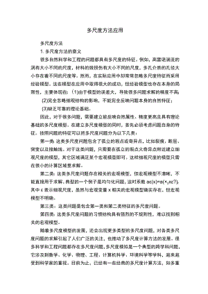 多尺度方法应用.docx