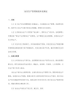 安全生产管理制度补充规定.docx