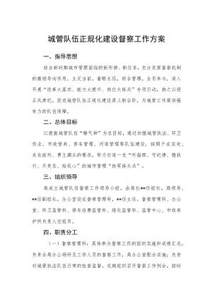 城管队伍正规化建设督察工作方案.docx
