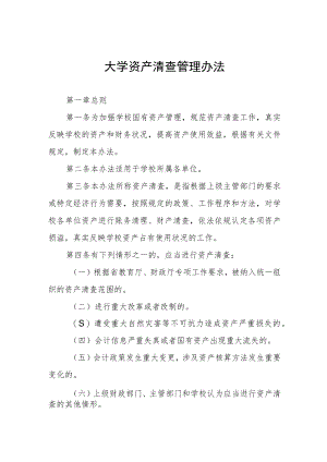 大学资产清查管理办法.docx