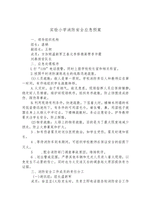 实验小学消防安全应急预案.docx