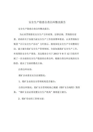 安全生产隐患自查自纠整改报告.docx