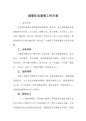 城管队伍督察工作方案.docx