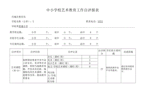 小学2021年度艺术教育自评报表.docx