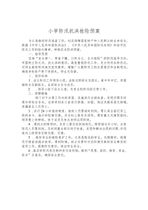 小学防汛抗洪抢险预案.docx