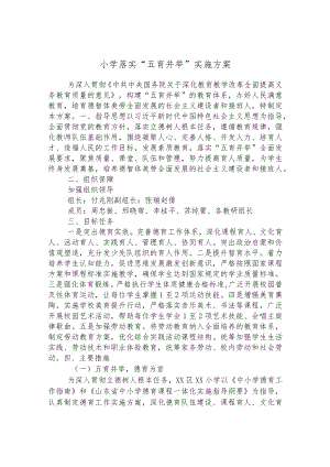 小学落实”五育并举”实施方案.docx