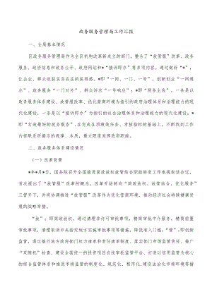 政务服务管理局工作汇报.docx