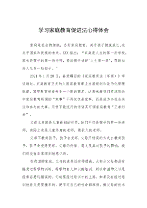 学习《家庭教育促进法》有感发言四篇.docx