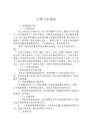 小学三年规划.docx