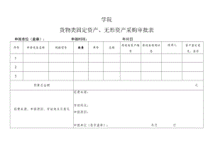 学院货物类固定资产、无形资产采购审批表.docx