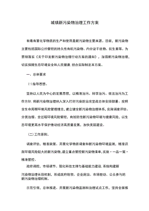 城镇新污染物治理工作方案.docx