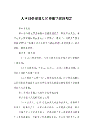 大学财务审批及经费报销管理规定.docx
