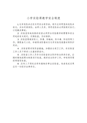 小学实验课教学安全制度.docx