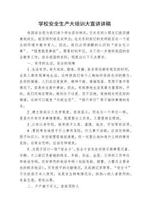 学校安全大宣讲讲稿.docx