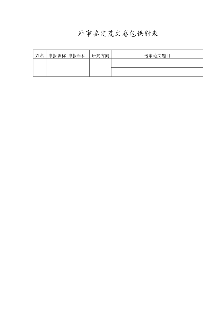 外审鉴定论文信息统计表.docx_第1页