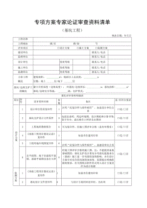 基坑工程专项方案专家论证审查资料清单.docx
