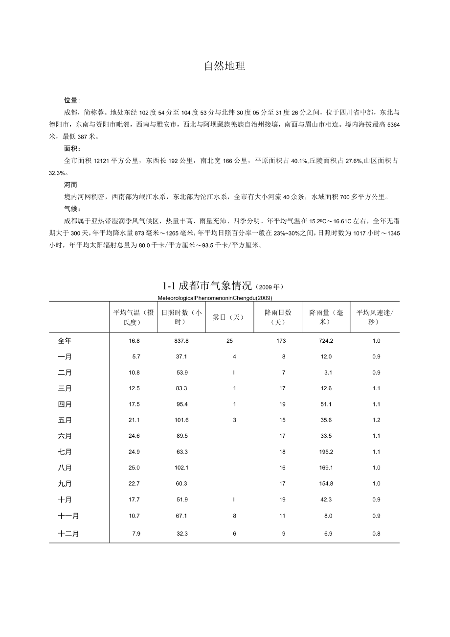 成都统计年鉴2010（综合）.docx_第1页