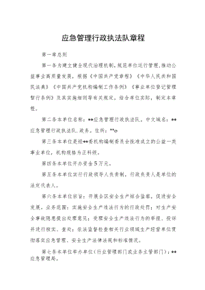 应急管理行政执法队章程.docx