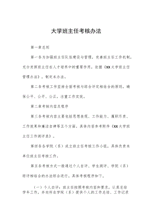 大学班主任考核办法.docx