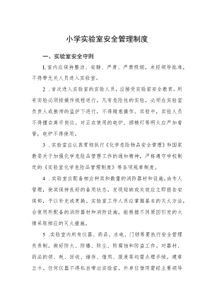 小学实验室安全管理制度.docx