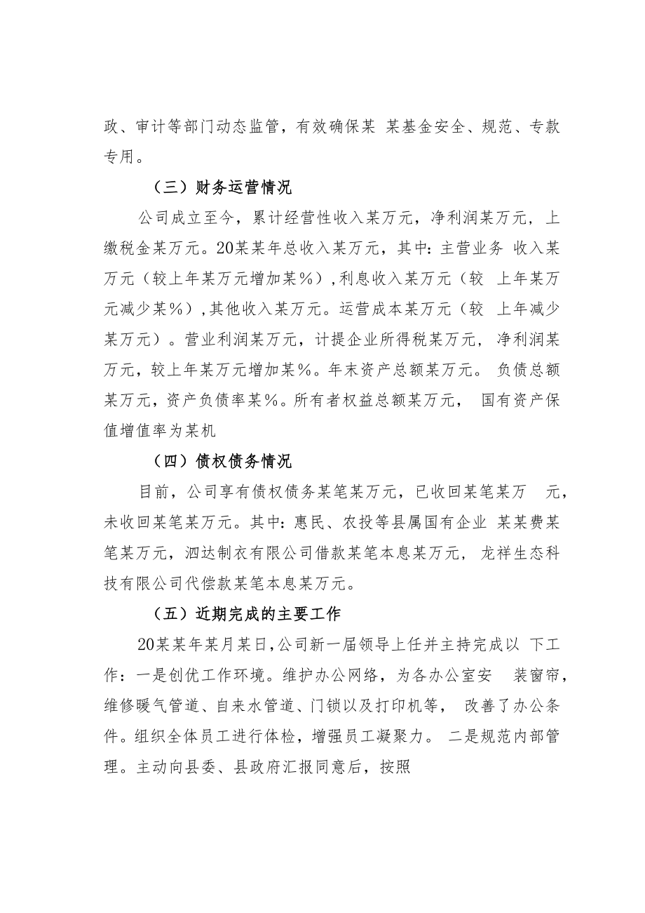 某某县某融资公司工作情况的汇报.docx_第2页