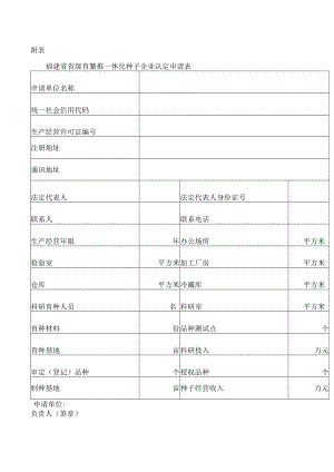 福建省省级育繁推一体化种子企业认定申请表.docx