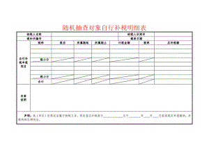 随机抽查对象自行补税明细表模板.docx