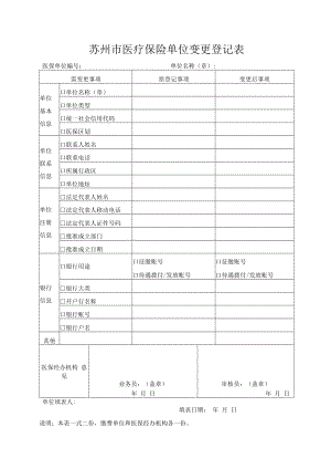 苏州市医疗保险单位变更登记表（2022年11月发布）.docx