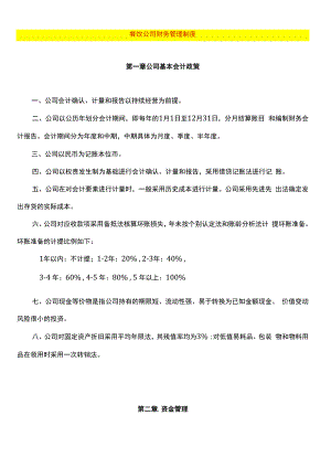 餐饮公司财务管理制度模板.docx