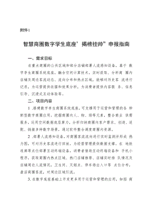 附件1：建设智慧商圈数字孪生底座“揭榜挂帅”项目申报指南.docx