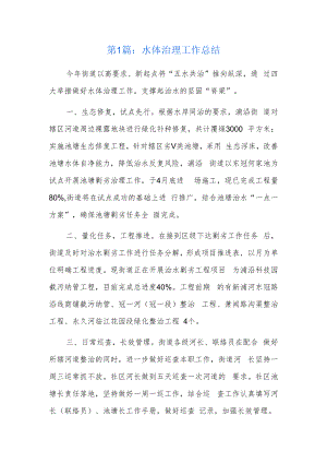 水体治理工作总结3篇.docx