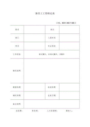 新员工工资核定.docx