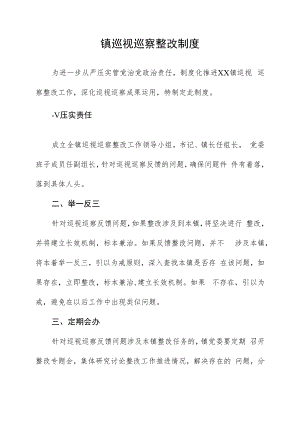 镇巡视巡察整改制度.docx