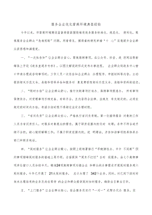 服务企业优化营商环境典型经验.docx