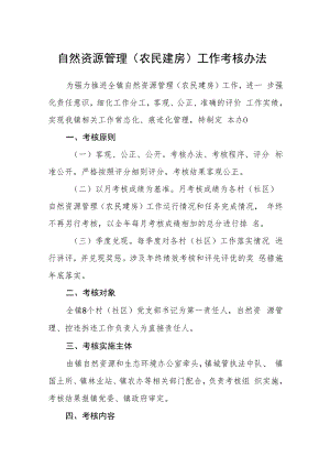 自然资源管理(农民建房）工作考核办法.docx