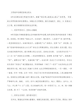 文明城市创建经验做法亮点.docx